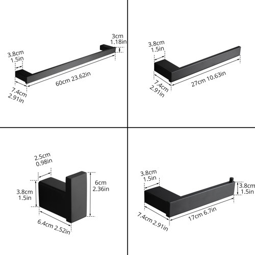 Fapully 4 Piece Bathroom Hardware Set Wayfair
